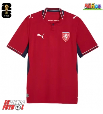 República Checa Primera Equipación Niños Mundial 2026 Manga Corta (+ Pantalones cortos)